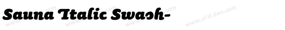 Sauna Italic Swash字体转换